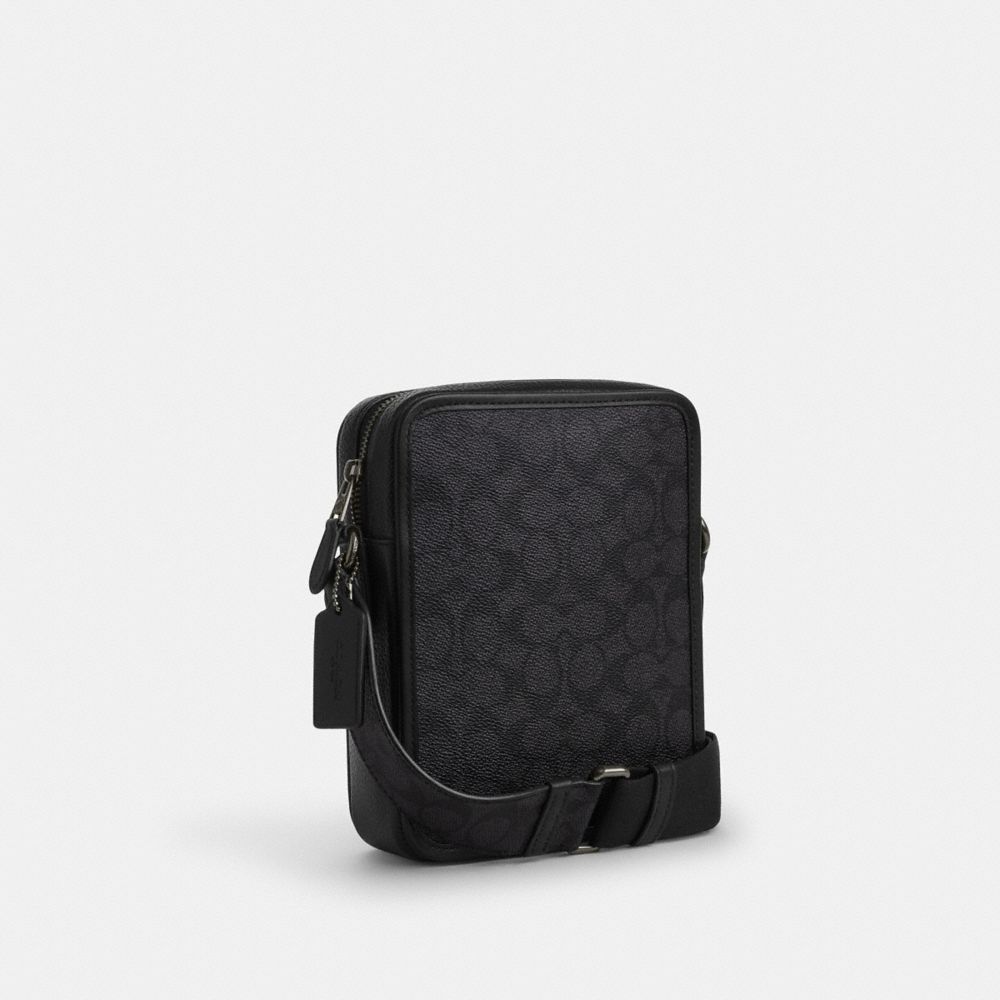 Coach Sullivan Crossbody Bag In Signature Canvas With Patches Gunmetal Charcoal Multi
