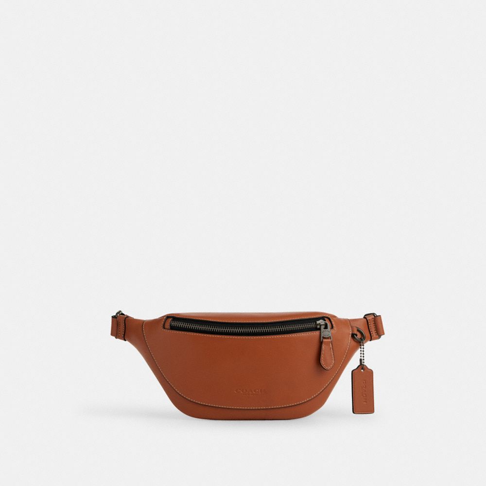 Coach Warren Mini Belt Bag Gunmetal Tan