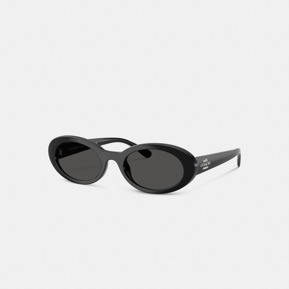 Coach Narrow Oval Sunglasses Black