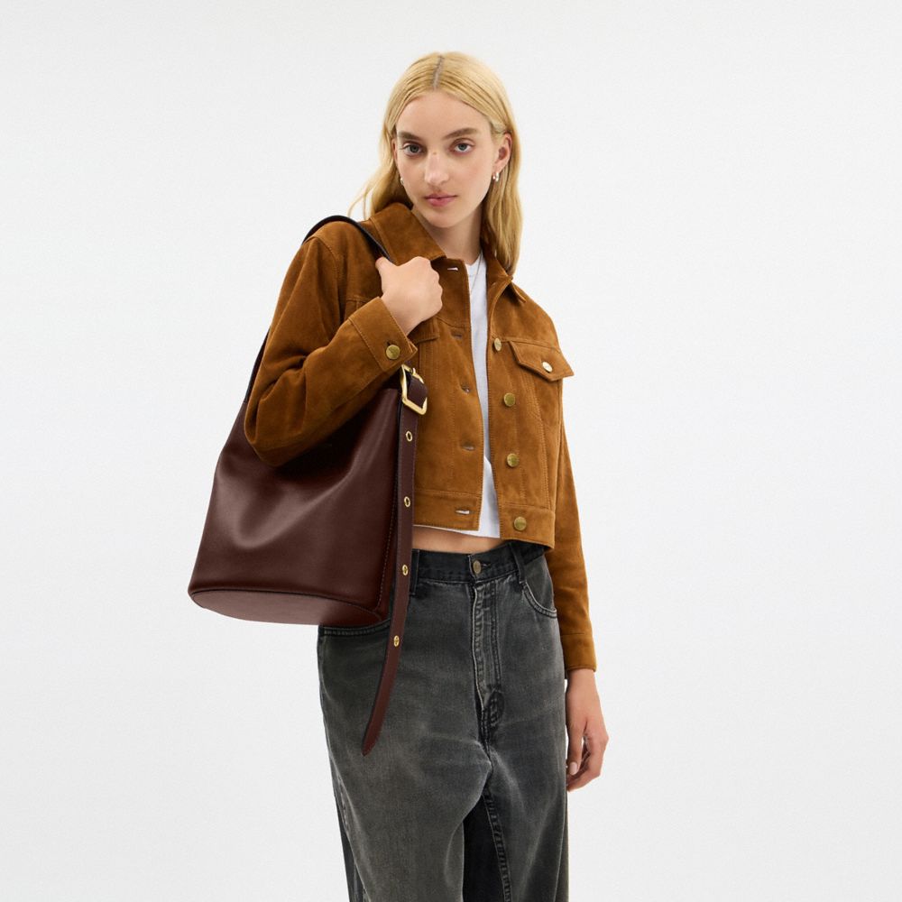 Coach Bleecker Bucket Bag Brass Maple