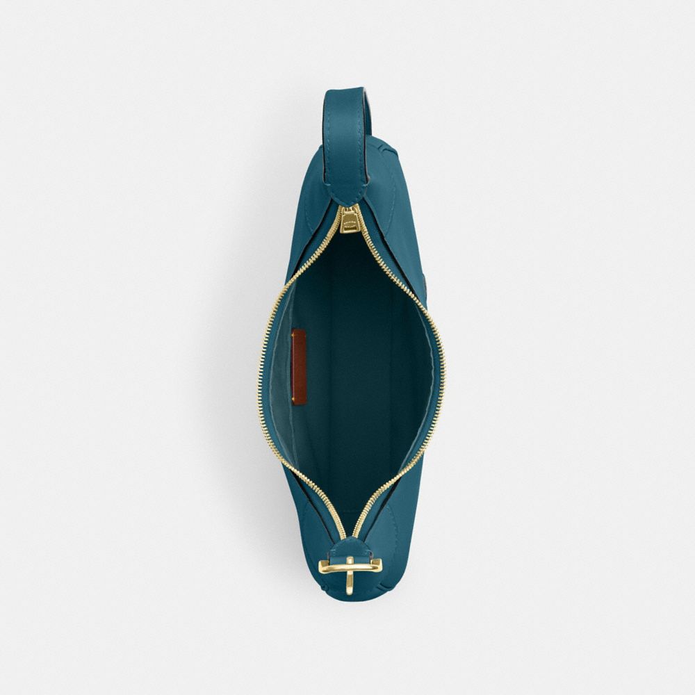 Coach Ella Shoulder Bag Gold Teal Ink
