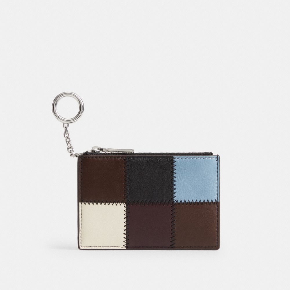 Coach Zip Card Case With Key Ring In Upcrafted Leather Multi 2