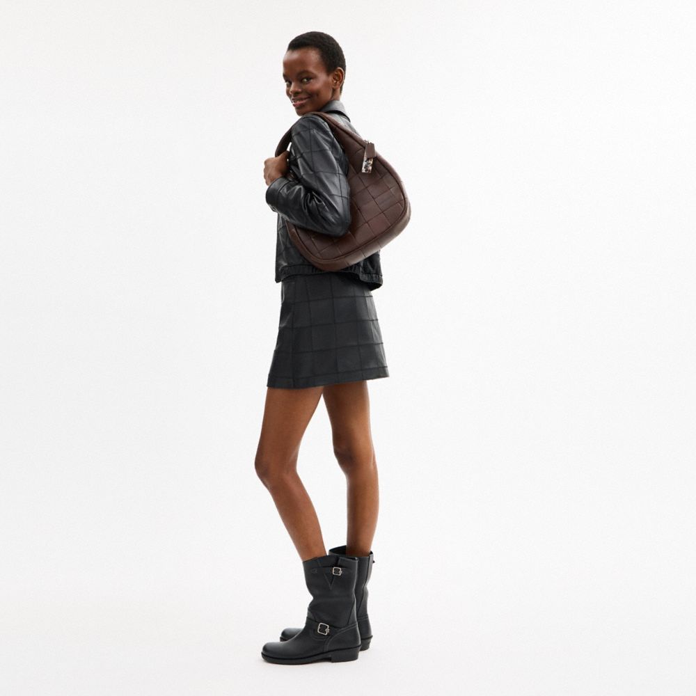 Coach Alter/Ego Crescent Shoulder Bag In Upcrafted Leather Maple