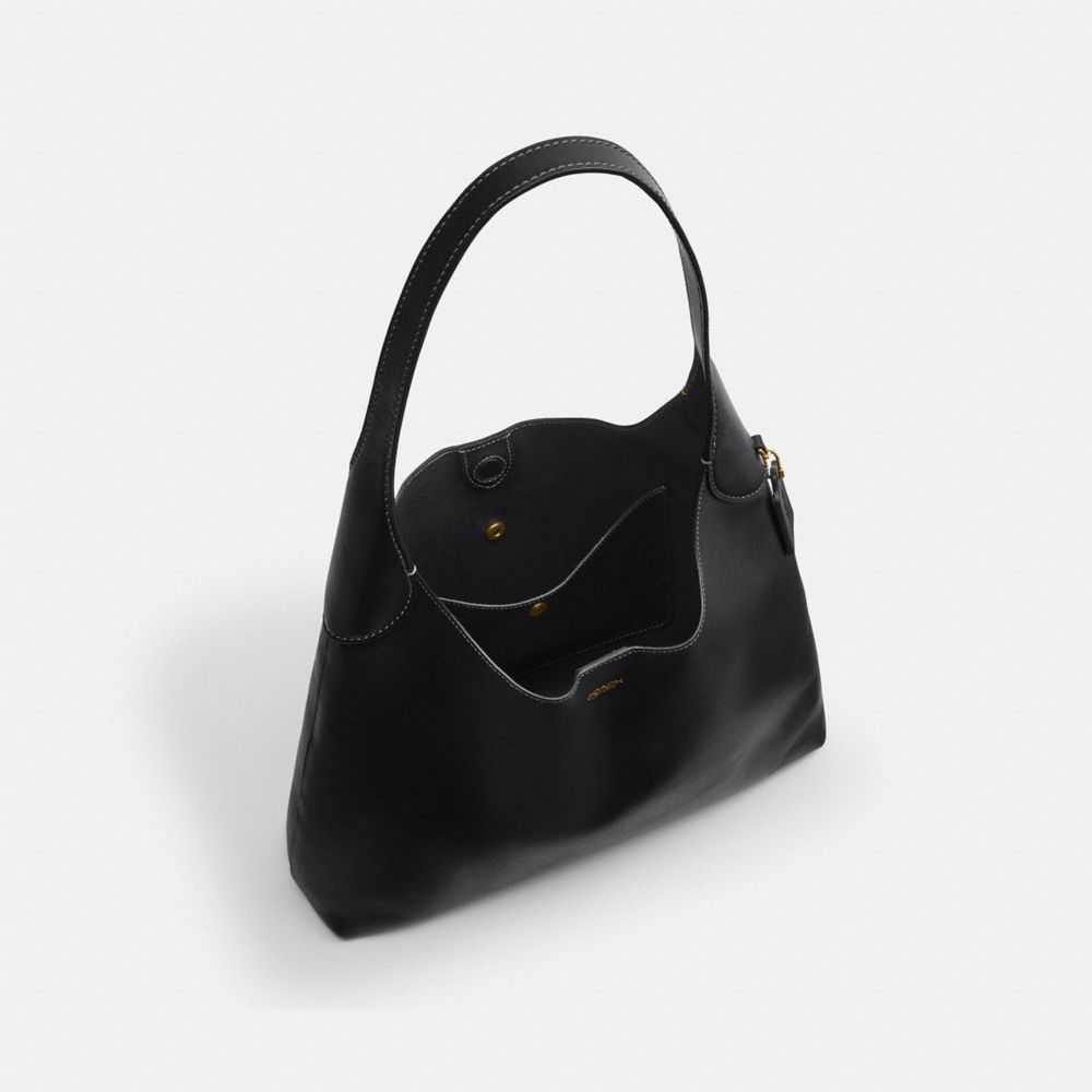 Coach Brooklyn Shoulder Bag 34 Brass Black