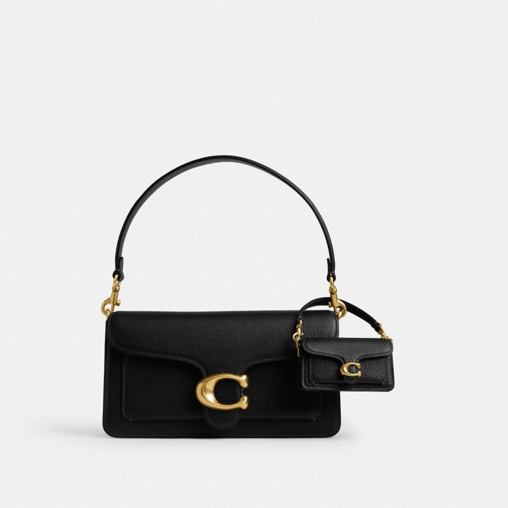 Coach Tabby Bag Charm Brass Black