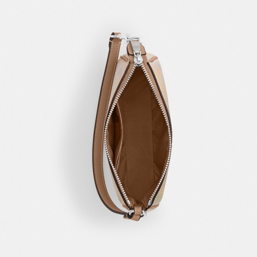 Coach Nolita 19 In Rainbow Signature Canvas Silver Sand Multi