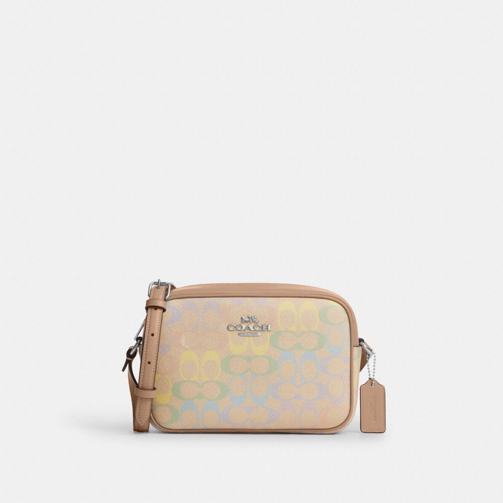 Coach Jamie Camera Bag In Rainbow Signature Canvas Silver