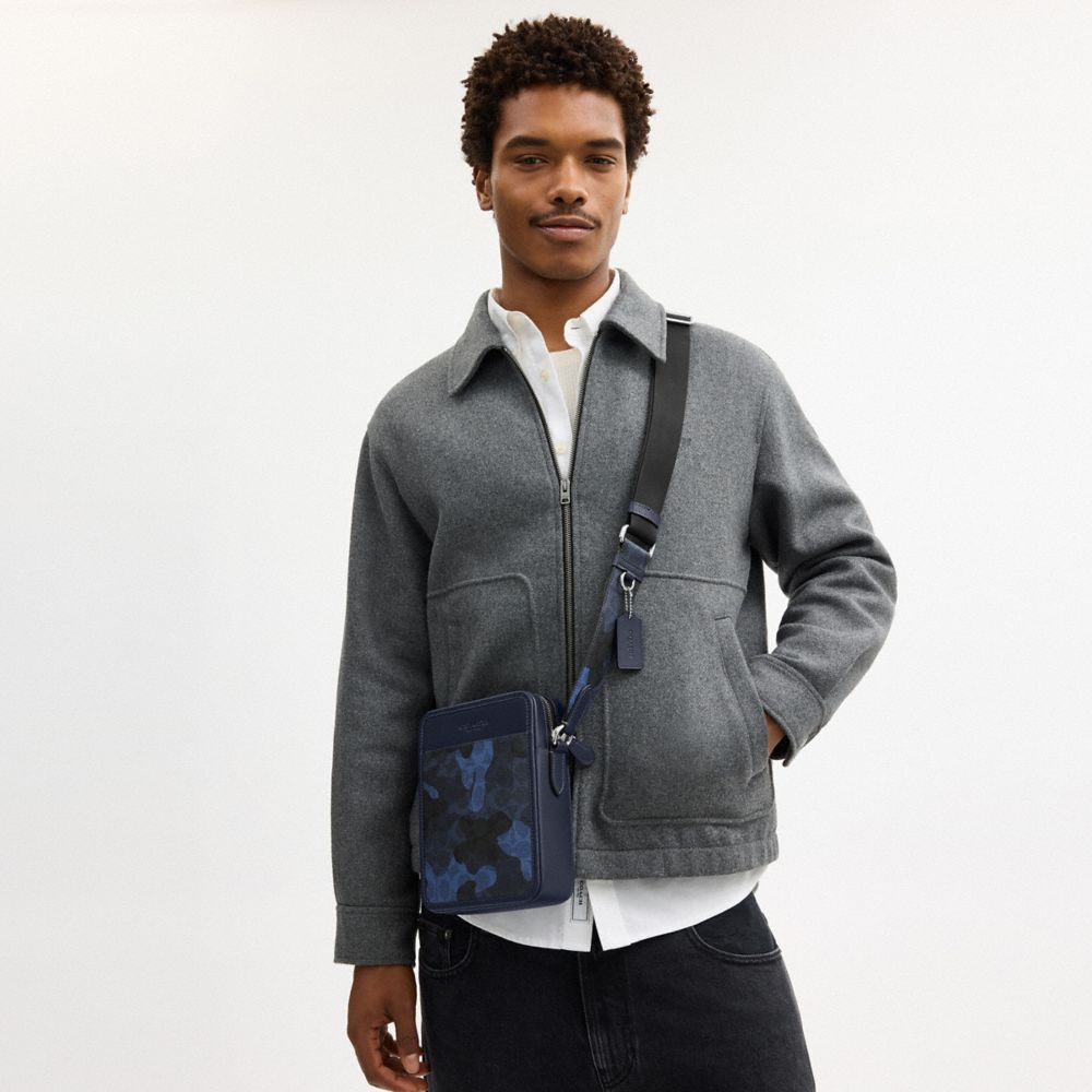 Coach Sullivan Crossbody Bag In Signature Camo Print Silver