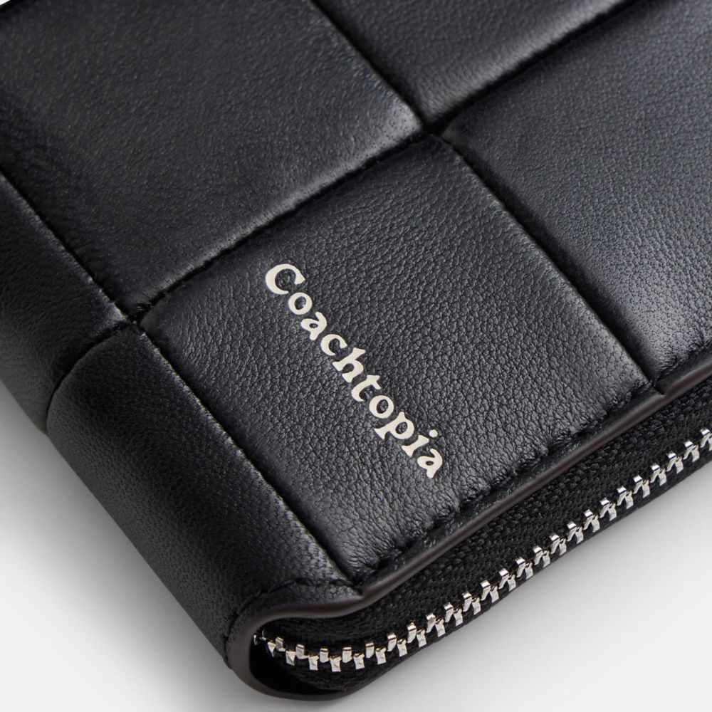 Coach Zip Around Wallet In Upcrafted Leather Black
