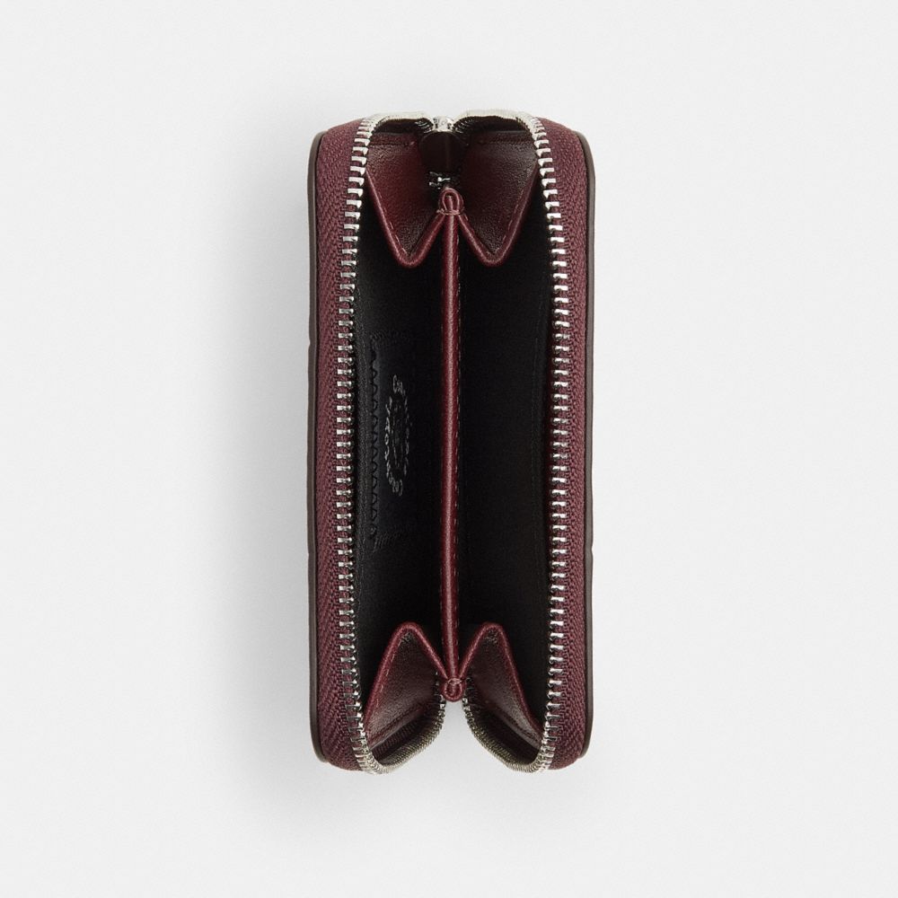 Coach Zip Around Wallet In Upcrafted Leather Merlot