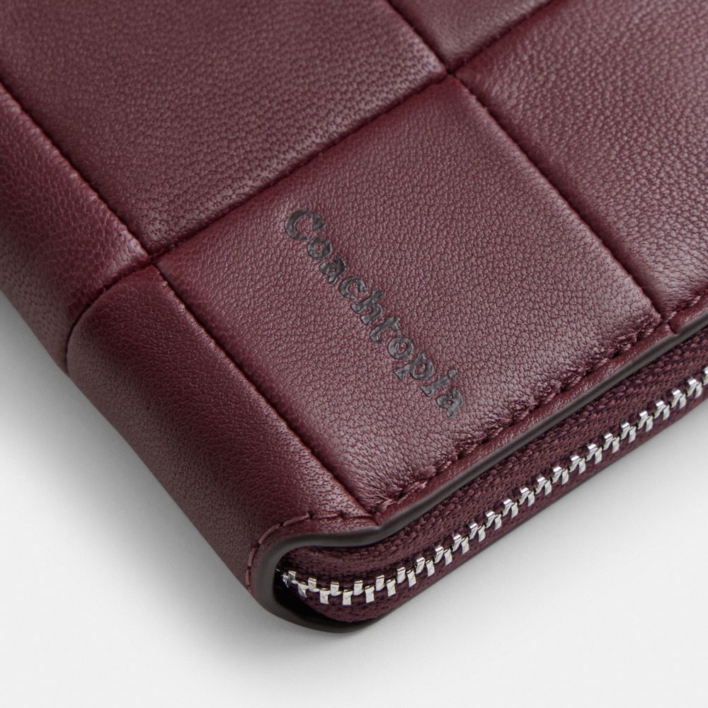 Coach Zip Around Wallet In Upcrafted Leather Merlot
