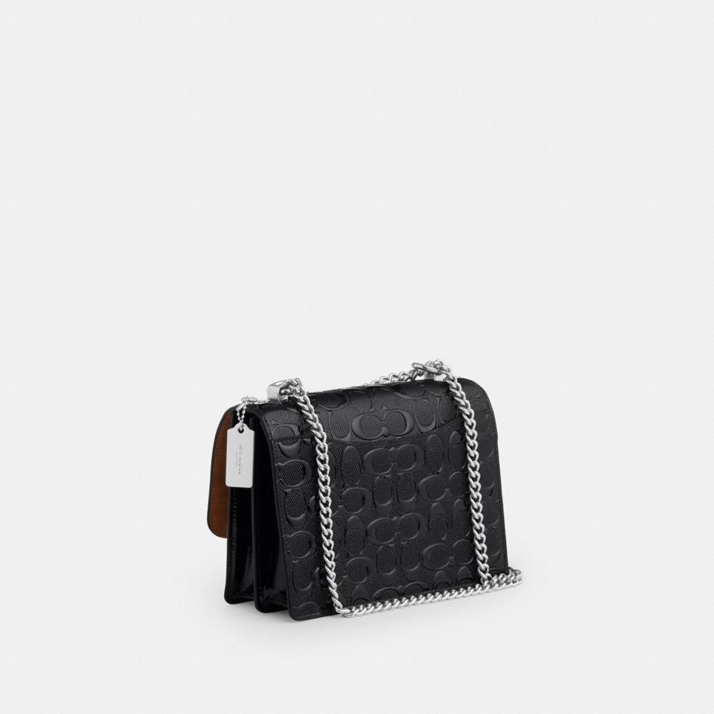 Coach Klare Crossbody Bag In Signature Leather Silver Black