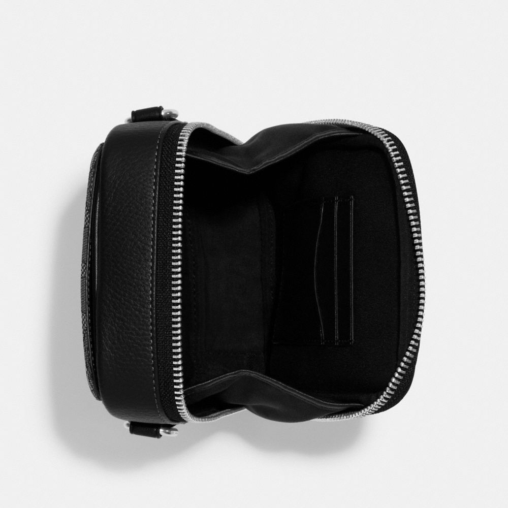 Coach Stanton Crossbody Bag In Signature Jacquard Silver Charcoal Black