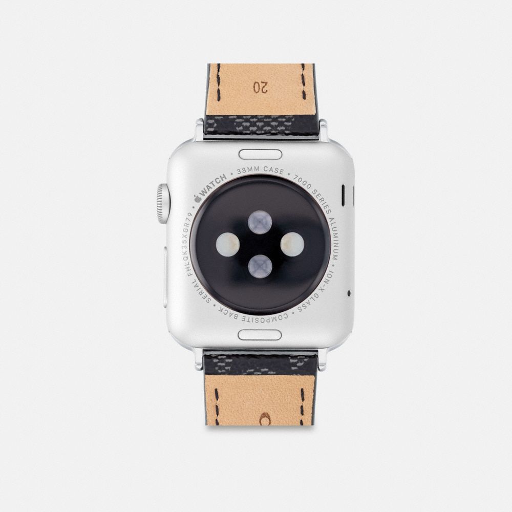 Coach Apple Watch® Strap, 38 Mm And 40 Mm Graphite Gray