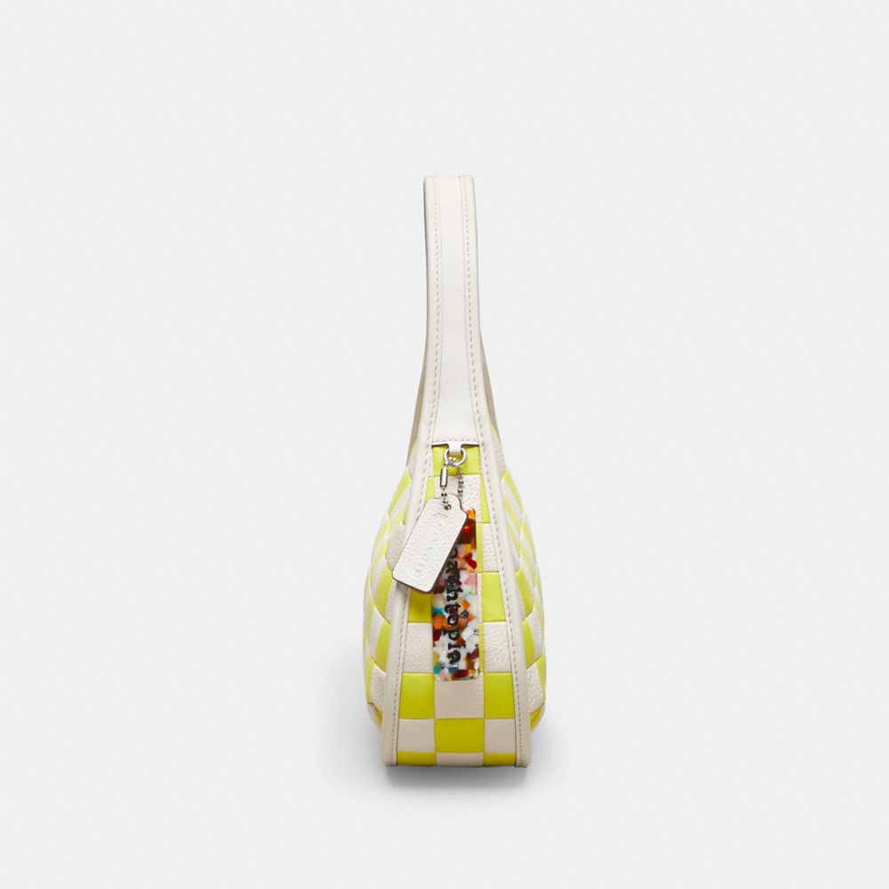 Coach Ergo Bag In Checkerboard Upcrafted Leather Bright Yellow Chalk