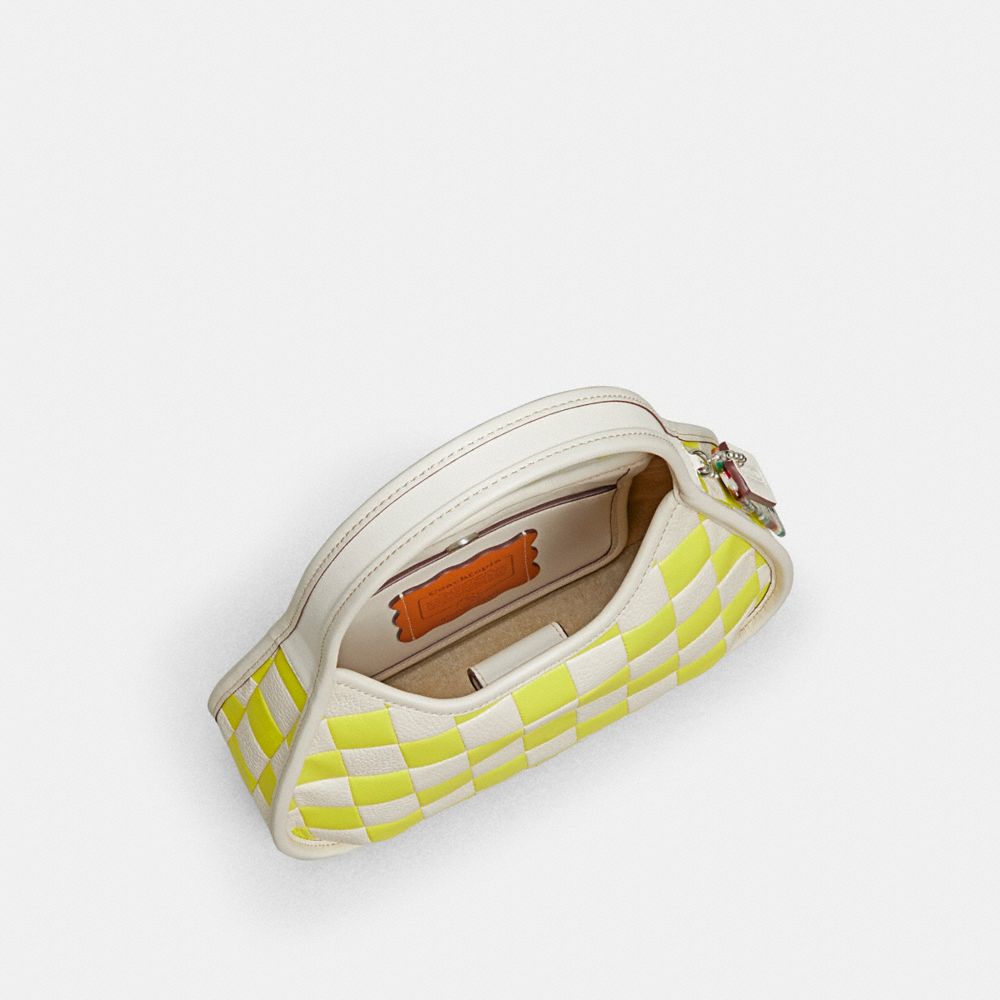 Coach Ergo Bag In Checkerboard Upcrafted Leather Bright Yellow Chalk