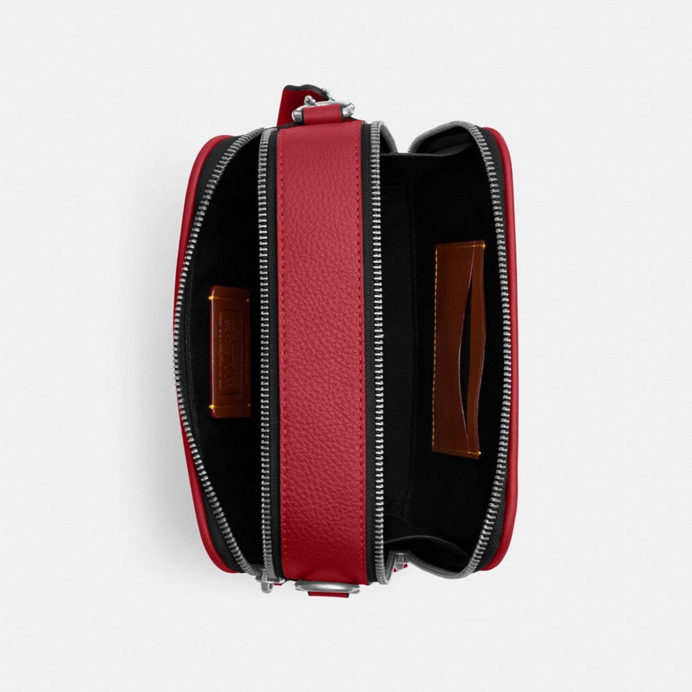 Coach Wyatt Crossbody Bag Silver True Red