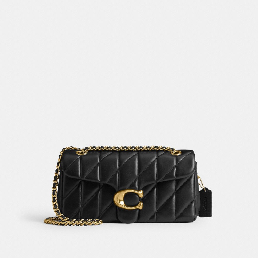Coach Tabby Shoulder Bag 26 With Pillow Quilting Brass Black