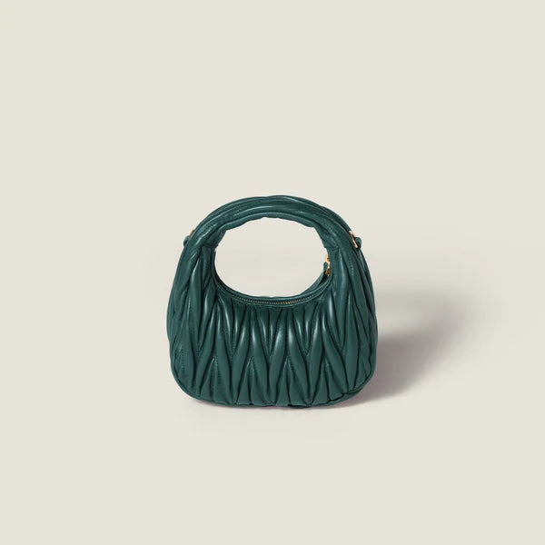 Miu Miu Wander matelassé nappa leather hobo mini-bag