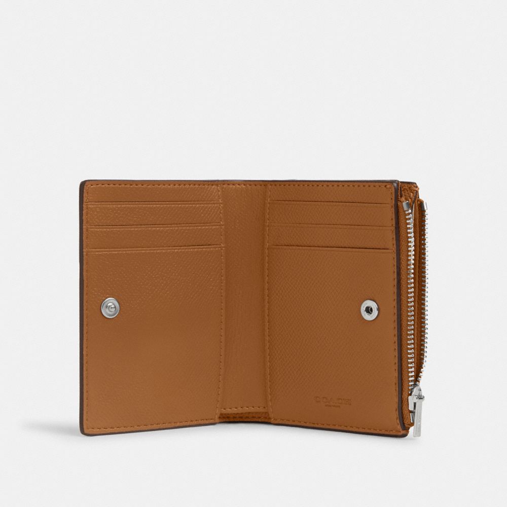 Coach Bifold Wallet Silver Light Saddle