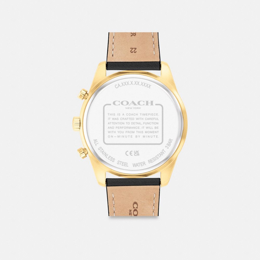 Coach Cole Watch, 44 Mm Black