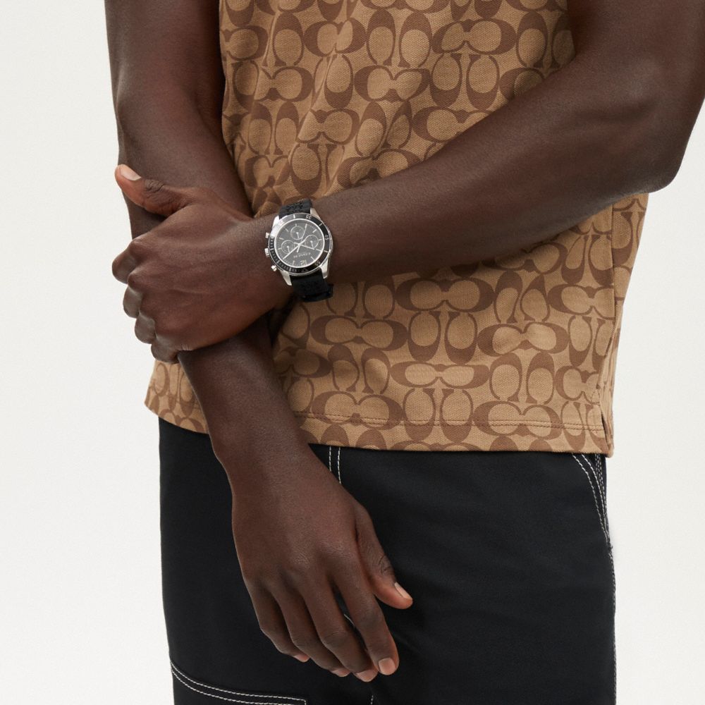 Coach Cole Watch, 44 Mm Black
