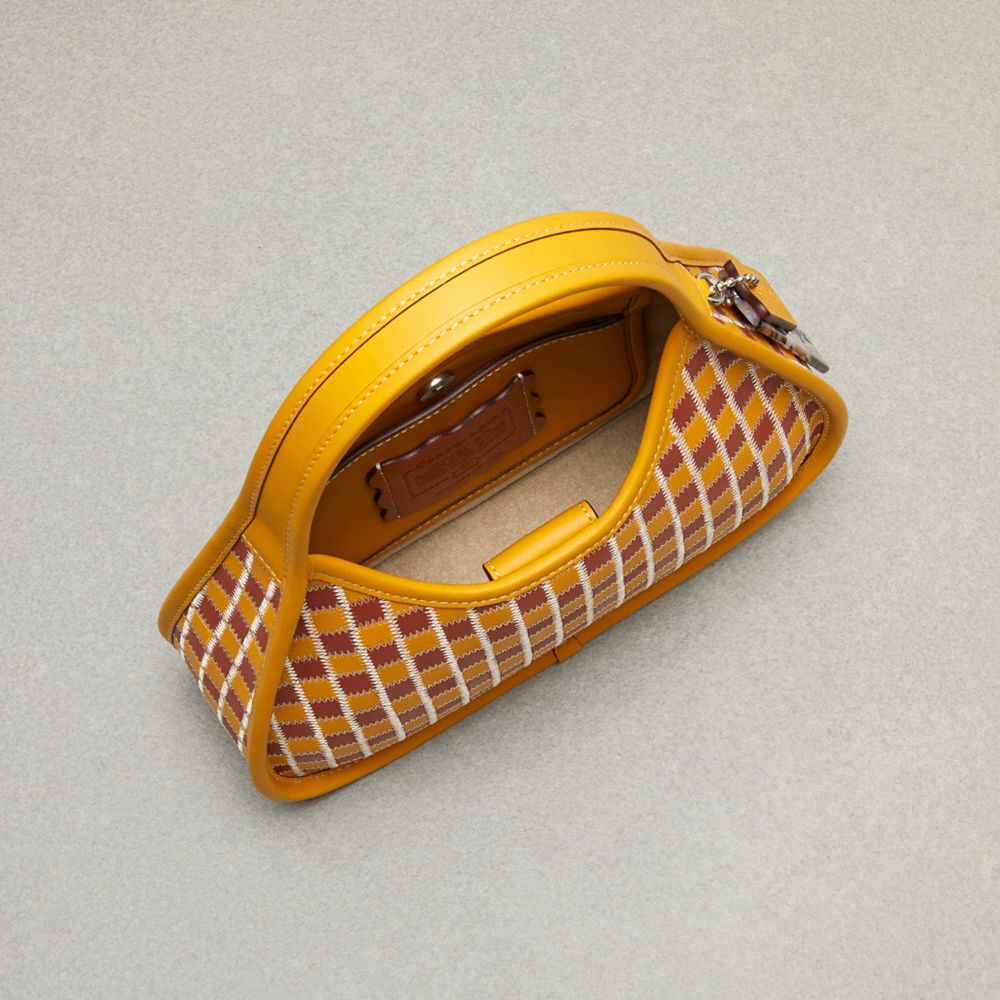 Coach Ergo Bag In Checkerboard Upcrafted Leather Buttercup Rust