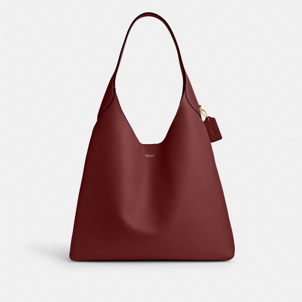 Coach Brooklyn Shoulder Bag 39 Brass Dark Ruby