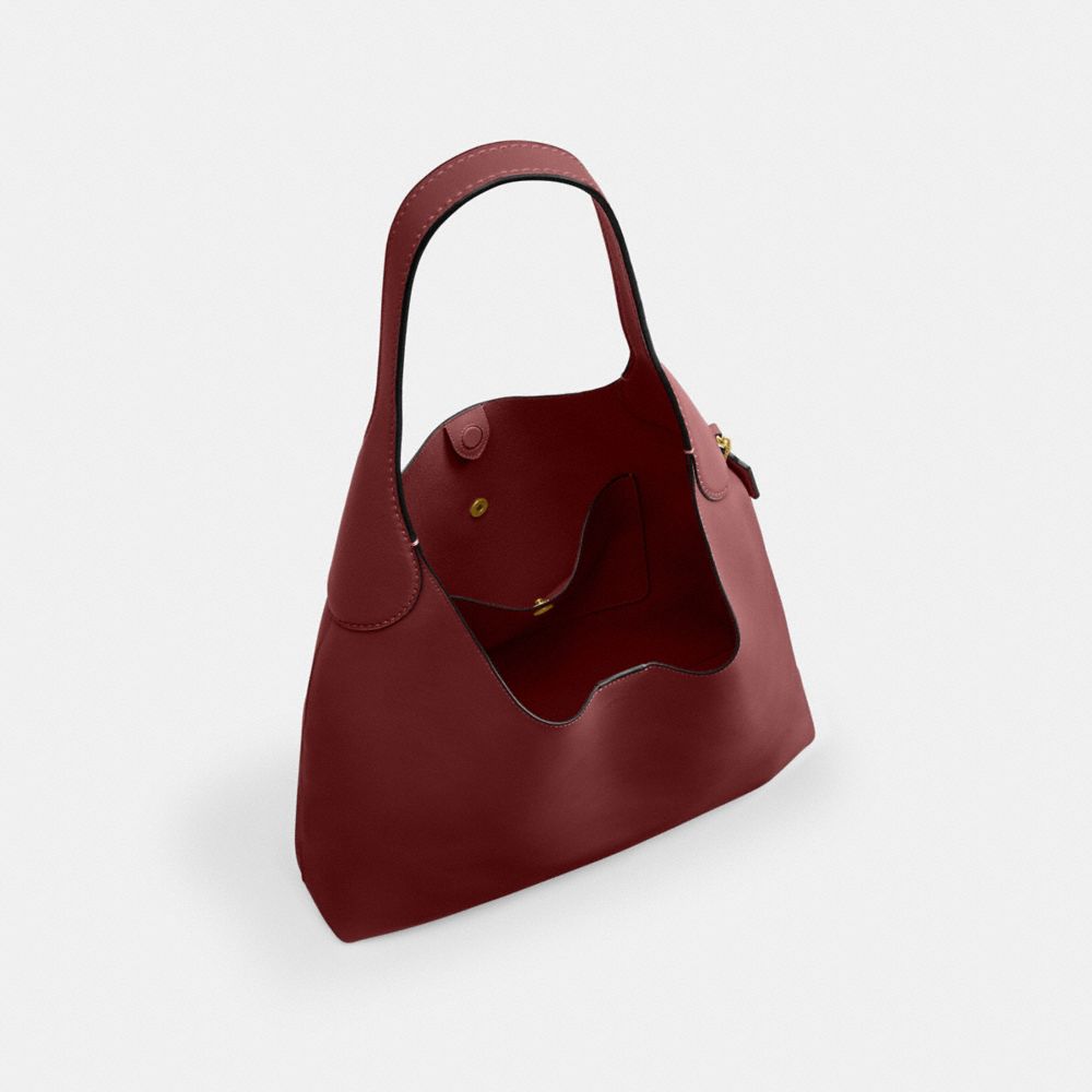 Coach Brooklyn Shoulder Bag 39 Brass Dark Ruby