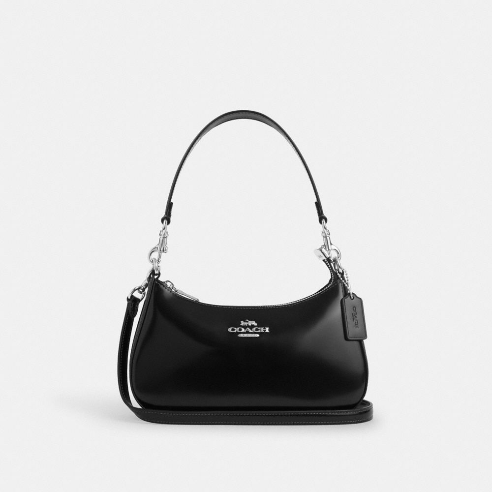 Coach Teri Shoulder Bag Silver Black