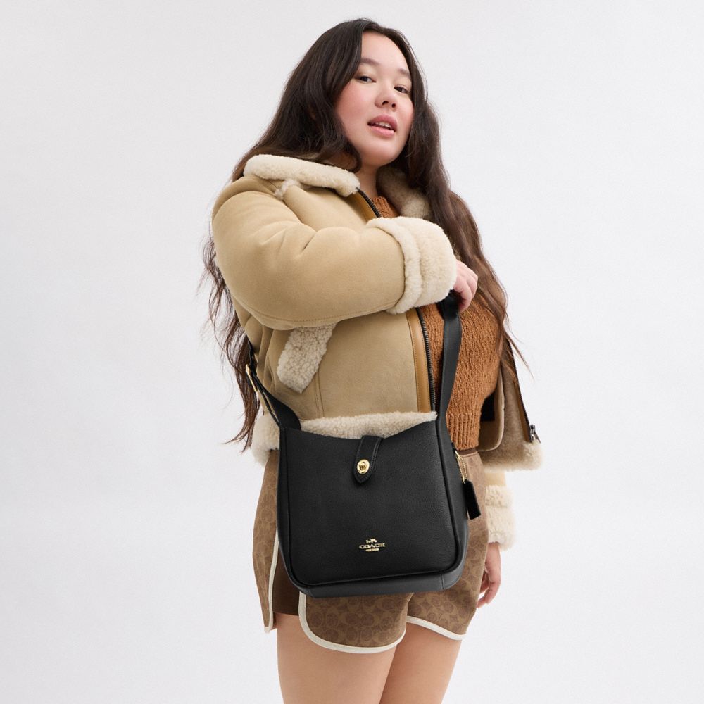 Coach Hadley Convertible Crossbody Bag Gold Black