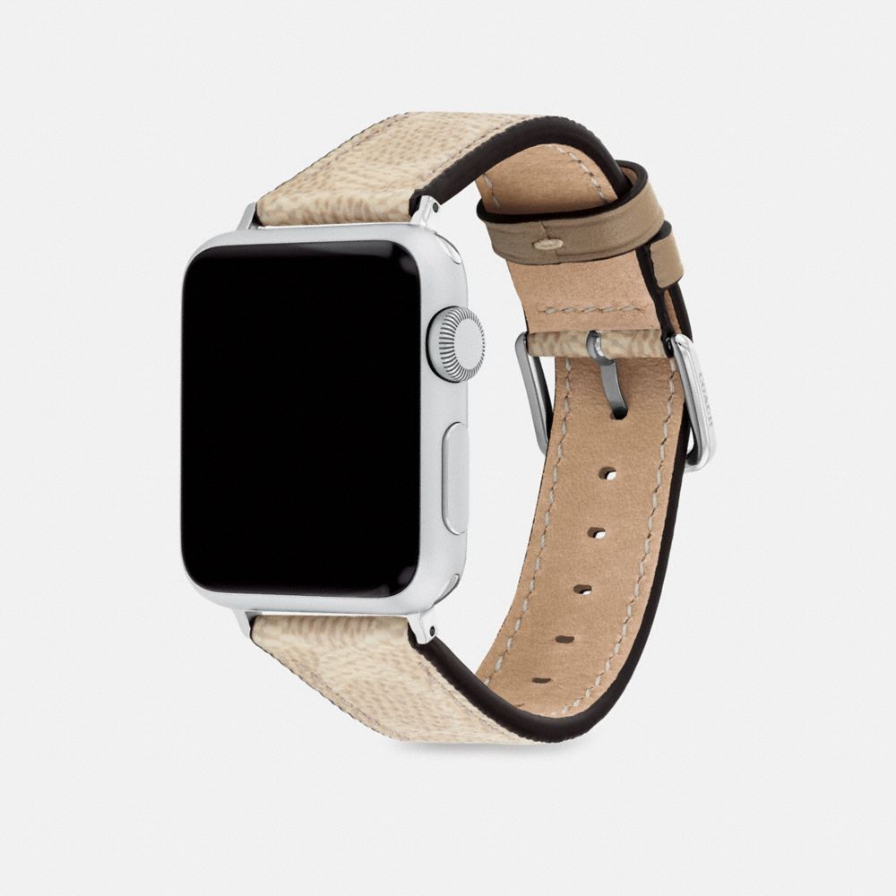 Coach Apple Watch® Strap, 38 Mm, 40 Mm And 41 Mm Light Khaki