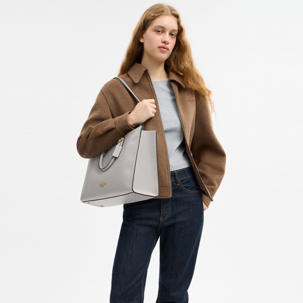 Coach Maggie Tote Bag Gold Dove Grey