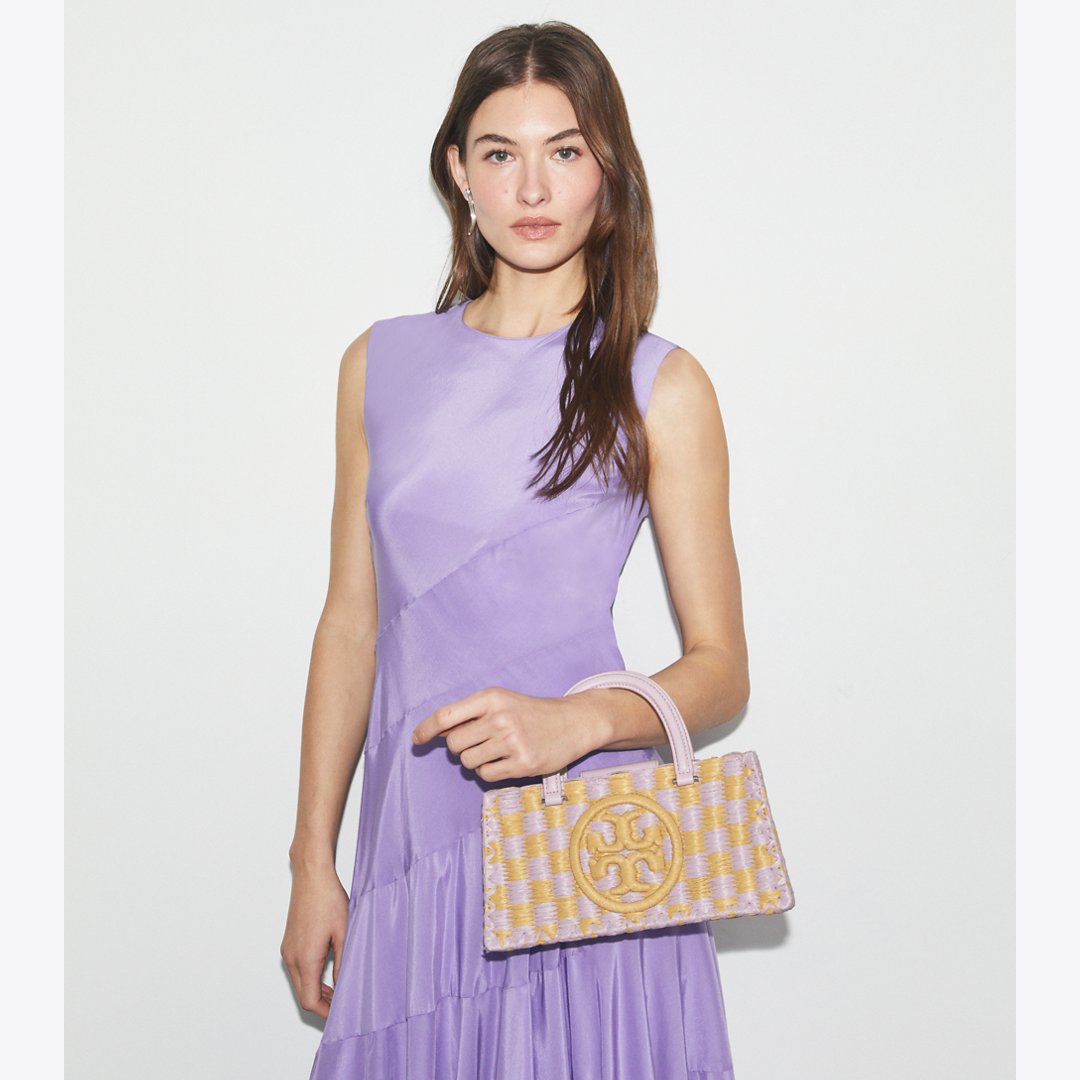 Tory Burch Ella Hand-Crocheted East-West Tote Pale Purple