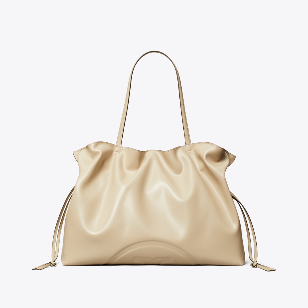Tory Burch Ella natuura Drawstring Tote Light Stone