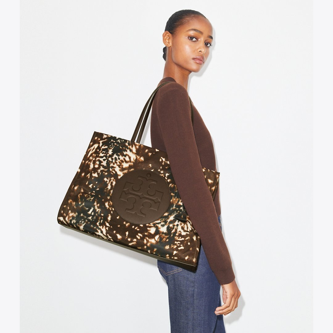 Tory Burch Ella Printed Tote Fall Fawn