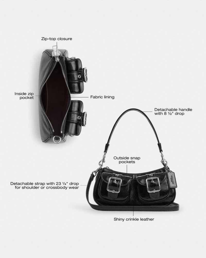Coach Ashton Bag Silver Black