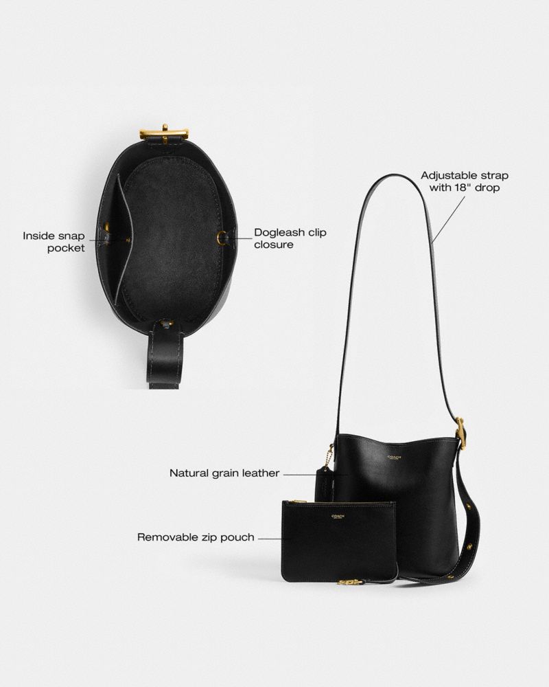 Coach Bleecker Bucket Bag 21 Brass Maple