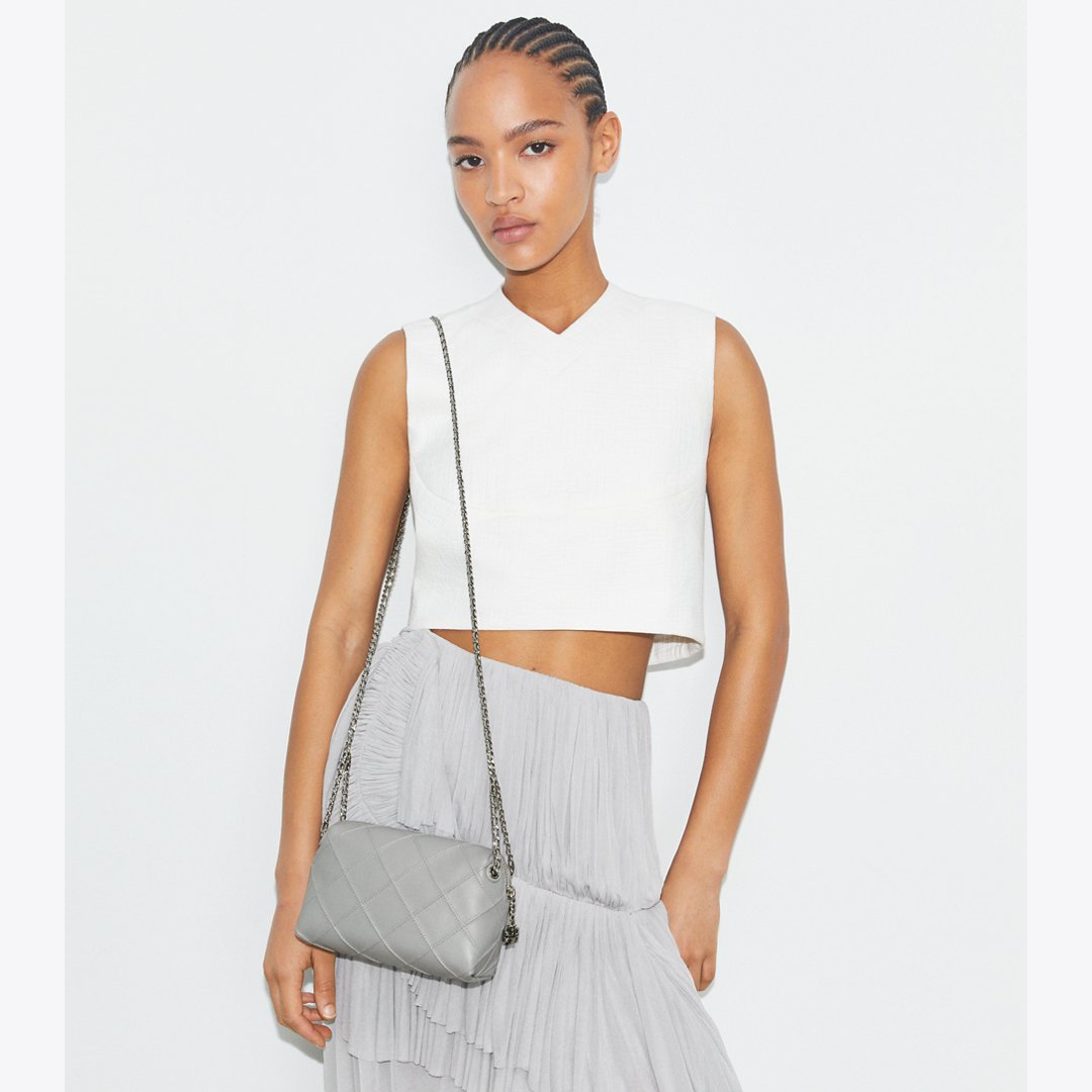 Tory Burch Fleming Soft Crossbody Bag Gray