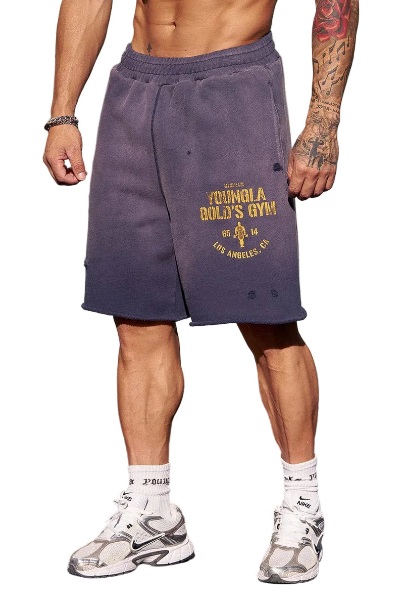 1014 - Gold's Iron Legacy Shorts Navy Wash
