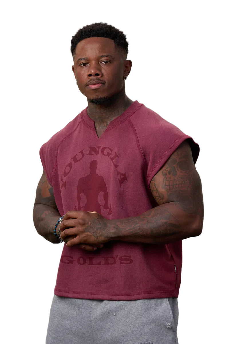 5097 - Gold's Iron Legacy Shadow Cut-Offs Burgundy Wash