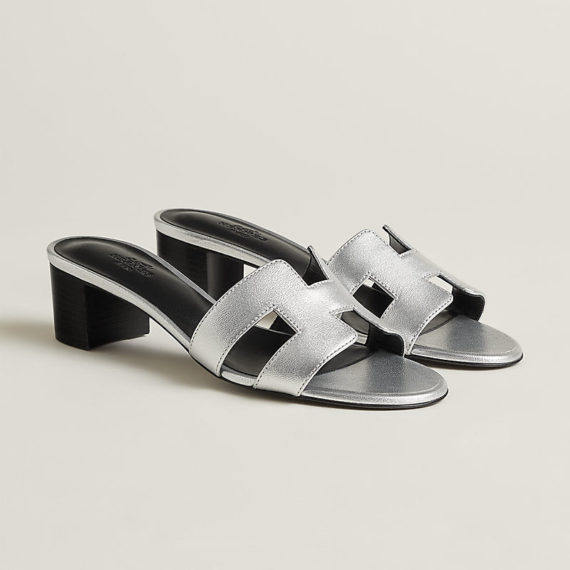 Hermes Oasis Sandal Gris Argenté