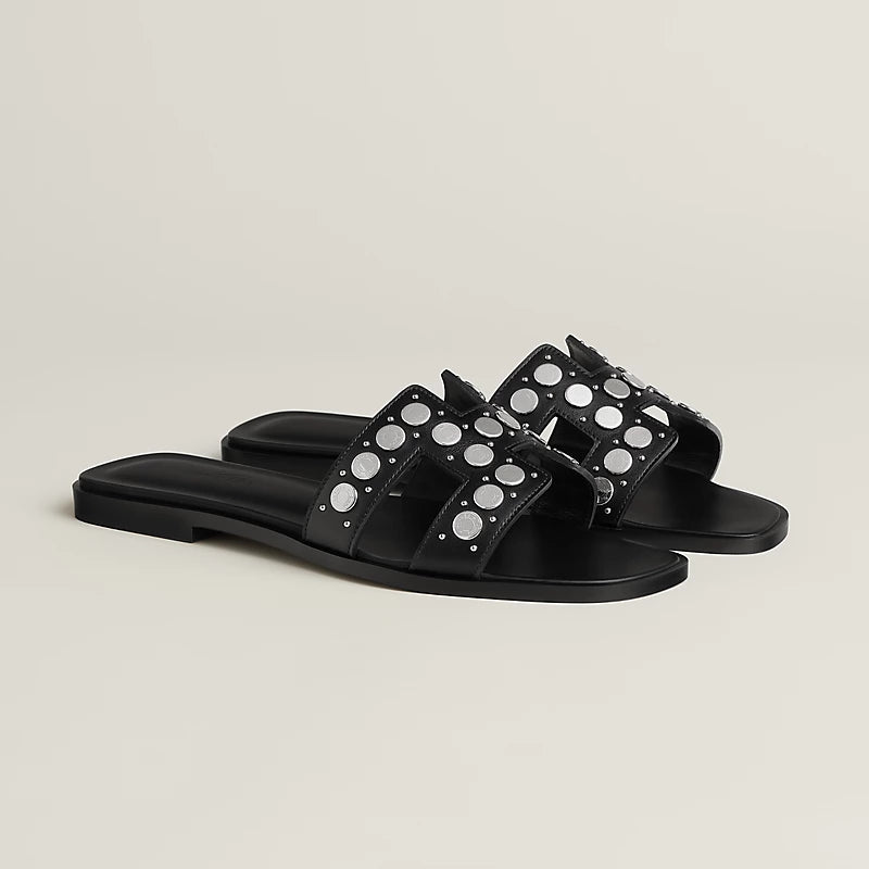 Hermes Oran Sandal Noir