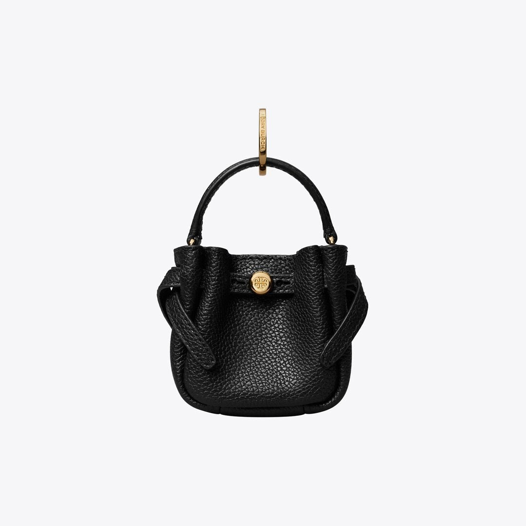 Tory Burch Romy Bucket Bag Charm Black