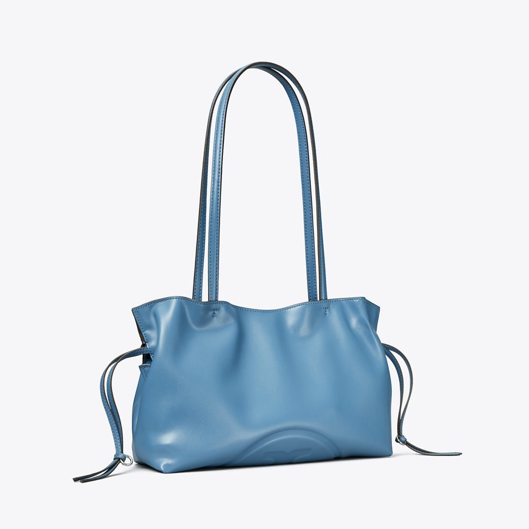 Tory Burch Small Ella natuura Drawstring Tote Electric Blue