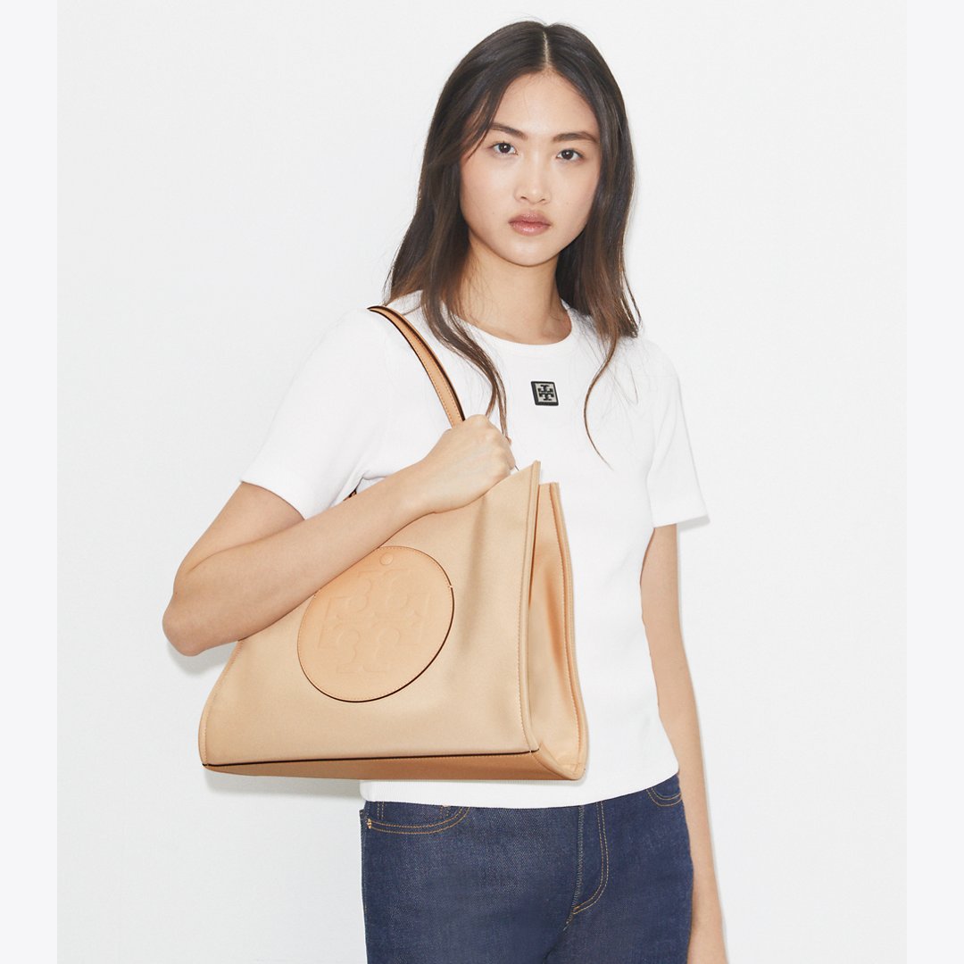 Tory Burch Small Ella Tote Rose Silk
