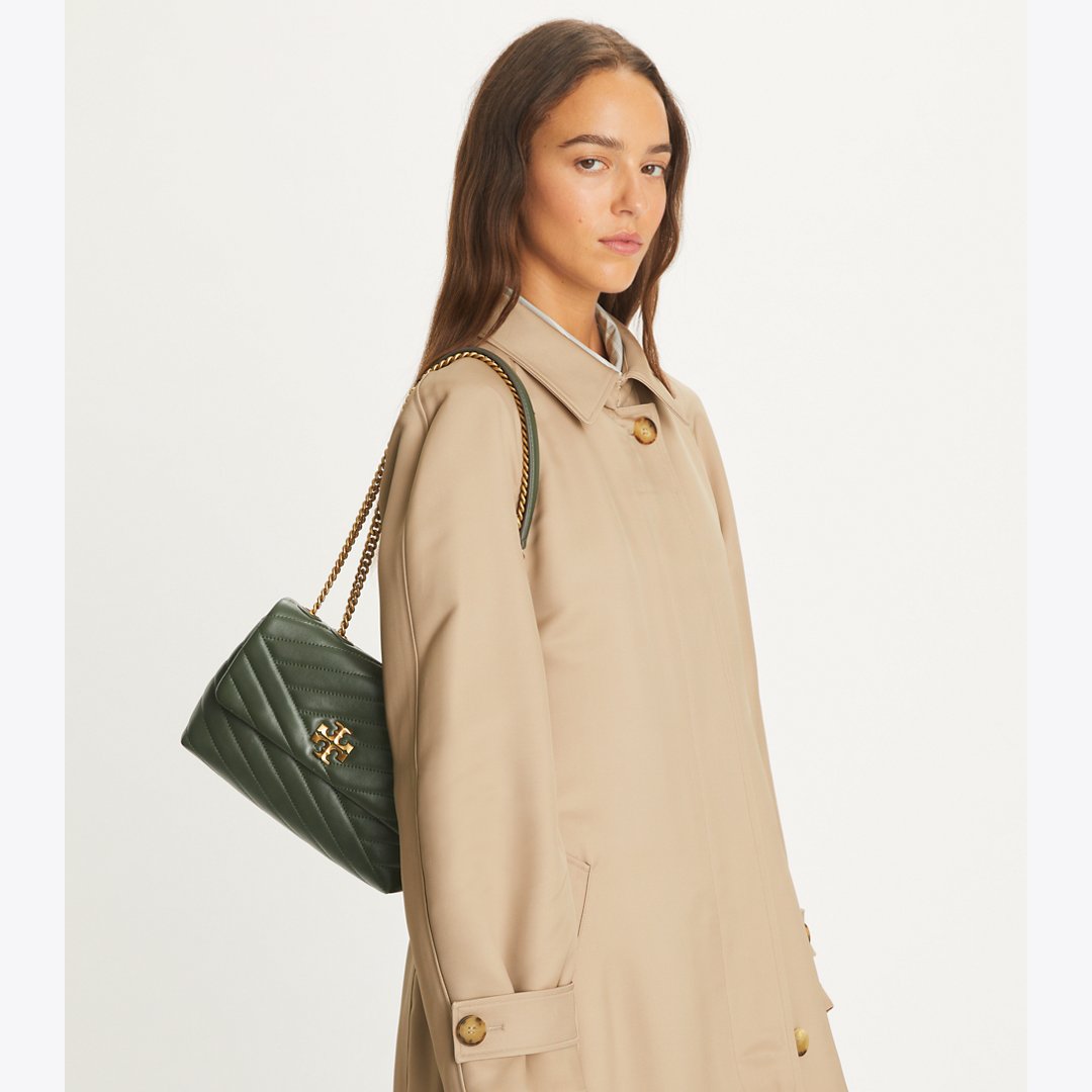Tory Burch Small Kira Chevron Shoulder Bag SYCAMORE