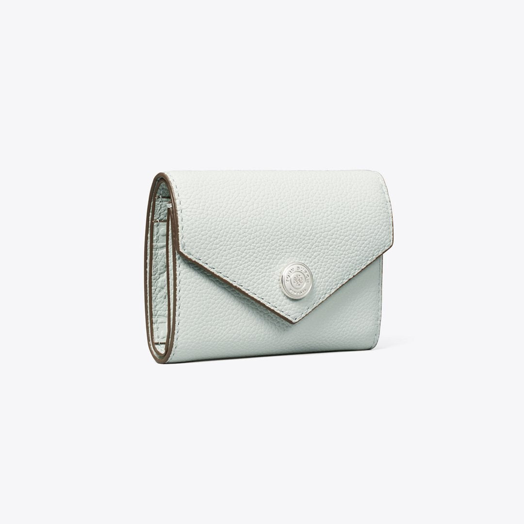 Tory Burch Small Pebble Envelope Wallet Light Titanium