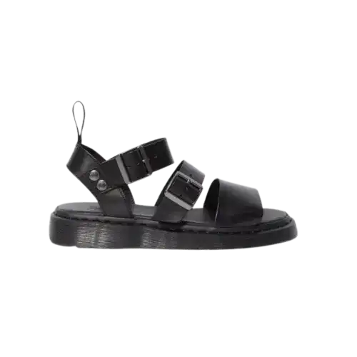 Dr Martens Gryphon Brando Leather Gladiator Sandals BLACK