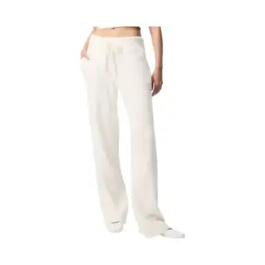 Alo Women's Snuggle Up Sweater High-Waist Wide Leg Pant - Ivory